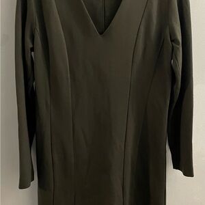 Chic Long Sleeve Dress in Deep Olive